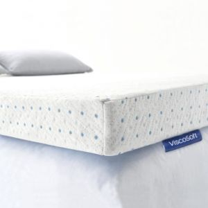 ViscoSoft - Surmatelas 90x190 Gel Surmatelas Rafraichissant Memoire de Forme 5cm Effet Frais et Relaxant Housse Bambou Lavable