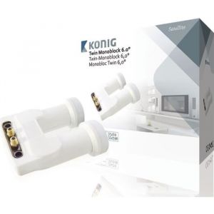 LNB MONOBLOC TWIN 0,2 dB DOUBLE TETE SATELLITE ASTRA HOTBIRD 2 SORTIE 2 TV TELE