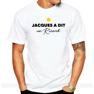T-shirt Ricard - Rick Boutick - Blanc - Manches courtes - Col arrondi
