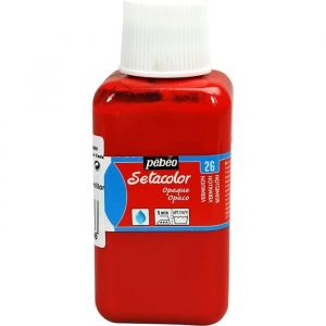 Peinture pour tissu - Setacolor - Vermillon - 250ml - Opaque - Haute qualité