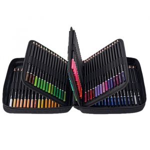 Crayon de couleur INN&reg; Coffret de 120 crayons de couleur &agrave; base dhuile Crayons de couleur en bois pour la peinture artistique