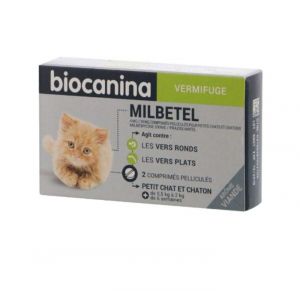 Vermifuge pour chat - Biocanina - Milbetel - 2kg - 2 comprim&eacute;s - Cestodes et n&eacute;matodes
