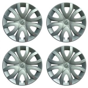 Lot de 4 enjoliveurs 15 pour Renault Clio 2016 (compat. M&eacute;gane Modus)