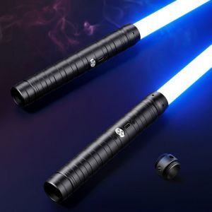 Sabre Laser Enfants et Adultes - Lightsaber Lot de 2-Épée Laser à Double Lame avec 15 Couleurs et Effets Sonores -pée Lumineuse