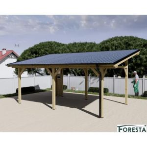 Carport photovolta&iuml;que 6kWc 3.75 x 6.97m 26.14m&sup2;