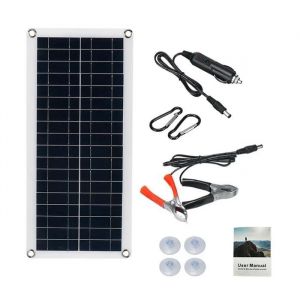 PANNEAU SOLAIRE - WOODOURS - Panneau solaire 20W-1000W 12V cellule solaire camping recharge batterie/voiture panneaux seuls