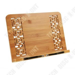 LUTRIN DE CUISINE - TD® - Support de Lecture Pliable - 34x24 cm - Bambou de haute qualité - Ajustable