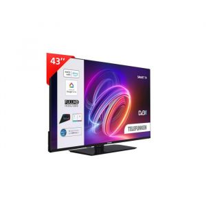 Smart TV LED 43 - TELEFUNKEN - FHD HDR10 - Wi-Fi - DVB-T2 HEVC Main10 - Noir