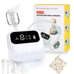 Mouche Bébé Aspirateur Nasal Électrique pour Bébé Avec 9 Niveaux Daspiration Rechargeable avec Musicale et Lumière pour Bébés