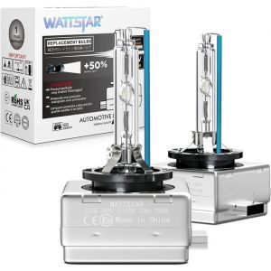 Ampoules de phare au x&eacute;non - ESTAMPILLE - D3S - 35W - 8000K - 12V - Lot de 2 - 6400 lm - Dur&eacute;e de vie 3000 heures