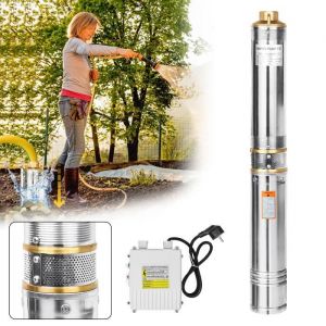 Aufun Pompe Immerg&eacute;e 750 W avec d&eacute;bit de 4000 l-h hauteur de refoulement 67 m Avec filtre anti-salet&eacute;(0.75kW-1hp)