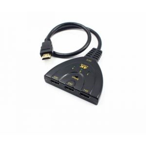 Dispertisseur Multiprise HDMI 3 Entrées 1 Sortie 4K Switcher Câble DAdaptateur