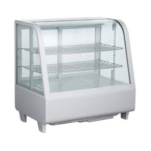 Vitrine de comptoir réfrigérée à poser 100 L Blanche