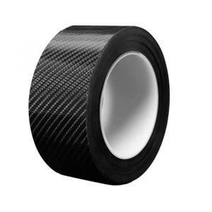 1 Pièce 5D Film Autocollant Adhésif Vinyle en Fibre de Carbone Bandes de fibre de carbone Anti-rayures  porte de voiture(3CM*3M)