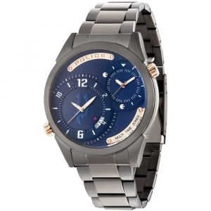 Police Homme 48mm Bracelet Acier Inoxydable Gris Quartz Montre 14540JSU/03M