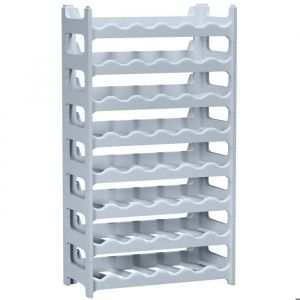 Casier à bouteilles modulable ARTECSIS 48 Bouteilles – Cave à vin en plastique 60x28x106 cm (LxlxH)  Gris Béton - Range bouteille