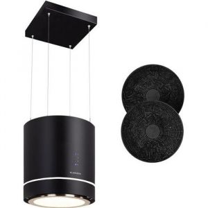Hotte îlot Klarstein Tron Ambience - 540 m³/h - LED -  Hotte aspirante - Classe A - noire