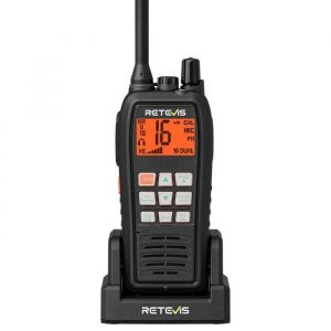 Retevis RM15 VHF Marine Talkie Walkie VHF Portable Étanche IP68 2000mAh Écran Bicolore Flottant 88 Canaux avec Haut-Parleur