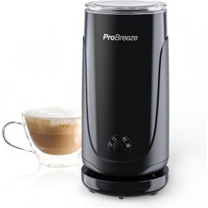 Mousseur &agrave; lait - Pro Breeze - 4 en 1 - Noir - 4 fonctions - Design ergonomique