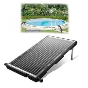 R&eacute;chauffeur de piscine - AUFUN - Mod&egrave;le plat - 1115 x 66 cm - Chauffage solaire - Couleur noire