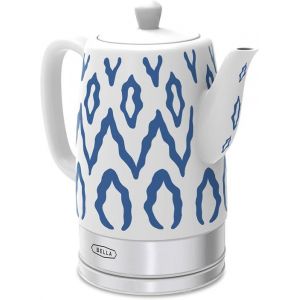 Bouilloire et th&eacute;i&egrave;re Bouilloire en c&eacute;ramique avec base pivotante enti&egrave;rement amoviblefonction d&rsquo;arr&ecirc;t automatique Blue Aztec