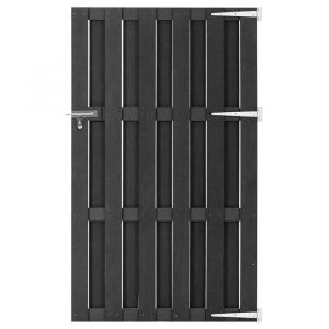 Portillon WPC-Portail de clôture-Portail de Jardin 100x180 cm Gris SHL38449