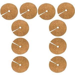 10 Pièces Disque de Paillage Coco tapis de protection des plantes tapis de protection contre les mauvaises herbes (diamètre : 20