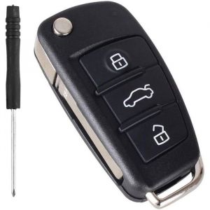 Coque Cl&eacute; Audi pour Audi A1 A2 A3 A4 A6 Q1 Q3 Q5 Q7 S3 S4 S6 R8 TT Boitier Cl&eacute; Telecommande Audi TT Coque Clef Audi A3-3 Boutons