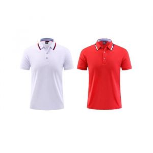 Lot de 2 Polo Homme Manches Courtes en Coton Secher Rapide Aération Eté - INSFITY - Rouge - Regular