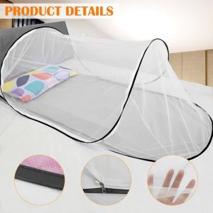 XVX—Moustiquaire de voyageMoustiquaire de litPop Up pliableTente de voyageMoustiquaire de campingMoustiquaire simple pop-up