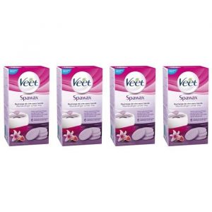 Lot de 4 Recharges Cire Sans Bande Spawax - Figue Sucrée et Lys Violet - 6 disques