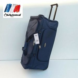 Sac de voyage - DIPLOMAT - 75cm - Souple - 2 roulettes - Bleu