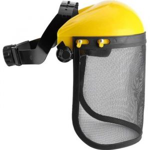 Casque de Protection Visière Sécurité Grillagée de Forestier Chapeau Casque pour Tronçonneuse Jardinage Coupe Débroussailleuse