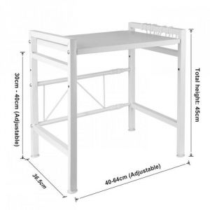 XUANYU Support D&eacute;tag&egrave;re Extensible pour Four &agrave; Micro-Ondes  Nouvel Gain De Place pour Le Rangement De La Cuisine Blanc