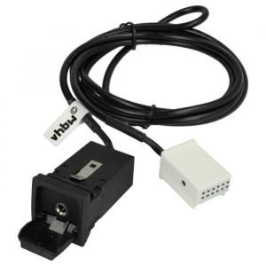 vhbw Câble adaptateur auxiliaire autoradio pour Auto VW Skoda Audi Seat RCD200 RCD210 RCD300 RCD310 RCD500 RCD510 MFD2