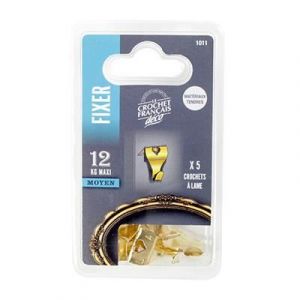 5 crochets &agrave; lame sp&eacute;cial pl&acirc;tre pour tableaux et cadres