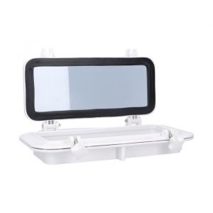 Vvikizy Hublot de bateau Fenêtre douverture rectangulaire en verre trempé pour bateau yacht camping-car bateau revetement