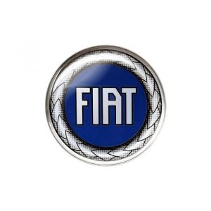 Autocollant 3D - Fiat - Logo Officiel - Bleu - Diam&egrave;tre 40 mm - Voiture