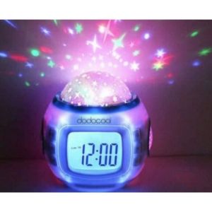 Projecteur Radio R&eacute;veil &eacute;toile LED LCD Alarm Musique Thermom&egrave;tre Pr Cateau No&euml;l Ciel &eacute;toil&eacute; LED reveil pour les enfants LUCK9112905