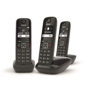 GIGASET AS690 TRIO TÉLÉPHONE SANS FIL : TROIS PORTABLES POUR APPELS IN