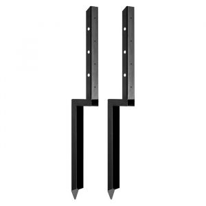 Kit de Réparation dancrage-Duoku-pour Poteau de Clôture-Lot de 2 Piquets de Soutien de Poteau de Clôture en Acier Robuste