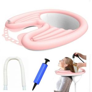 Bac &agrave; shampoing portable lavabo cheveux domicile bassin gonflable ou lit pour laver t&ecirc;te &agrave; domicile Label