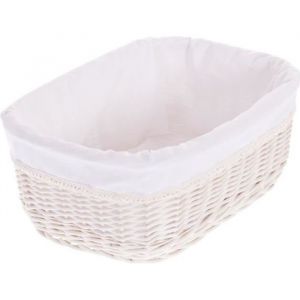 Corbeille en osier blancpanier en osierCorbeille de rangementhousse amovible lavable doublure coton blanc