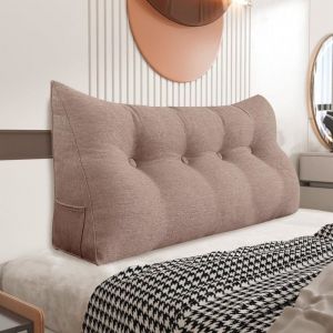 VERCART Coussin de dossier - Coussin lombaire - Pour canapé coussin lombaire et tête de lit  - 120 cm - Rose foncé