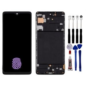 Ecran Samsung Galaxy A71 4G A715F A715FN A715FD A715G Châssis Vitre Tactile OLED - OLED / Noir / Avec Kit Outils
