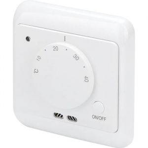 Thermostat mécanique 230V 16A Régulateur de température manuel de thermostat de chauffage électrique mural - Blanc