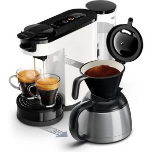 Machine à café 2 en 1 SENSEO Switch Philips HD6592/05 2 en 1 avec filtre et dosette Verseuse isotherme Crema plus