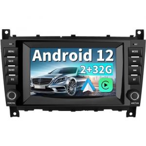 Autoradio Android 13 - AWESAFE - Mercedes-Benz Classe C/CLC/W203/W209 - 8 Écran Tactile - Bluetooth - GPS