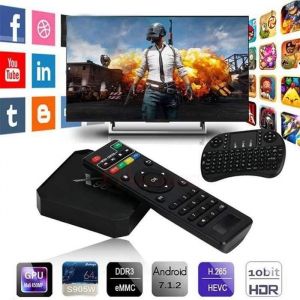 X96 mini TV Box Android 7.1 HD 4K D&eacute;codeur r&eacute;seau Bo&icirc;tier Tv 1+8G Remote Control Smart Android box avec HD-H.265-4K-5D Aa70077
