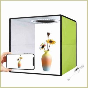 Cocosity tente l&eacute;g&egrave;re Lightbox Mini Photo Studio Light Box avec 6 fonds de couleurs photo de prise de vue de la tente optique Noir